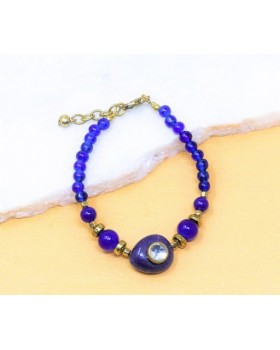 Chalcedony Beads Bracelet